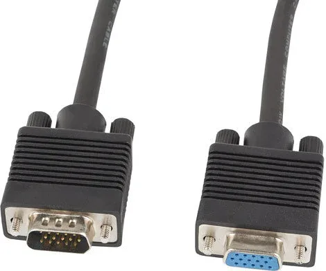 Cable lanberg vga macho hembra ferrita negro 3 m