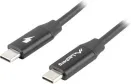 Cable Lanberg USB C Macho/Macho 1M Quick Charge 4.0 Negro