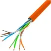 Bobina Cable Red Lanberg Utp Rj45 100 MB/S Solido Cca Awg24 305M  Naranja