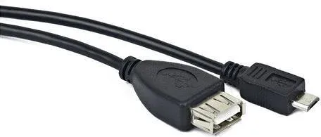 Cable USB lanberg micro m a USB tipo a f 2.0 otg negro 15cm OEM
