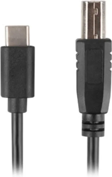 Cable USB tipo c a USB 2.0 tipo b lanberg 1.8m - macho -  macho - negro