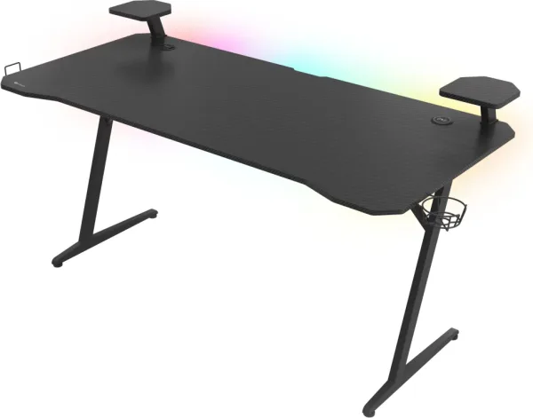 Mesa Gaming Genesis Holm 510 RGB Negro Carbono 160X75 Cm