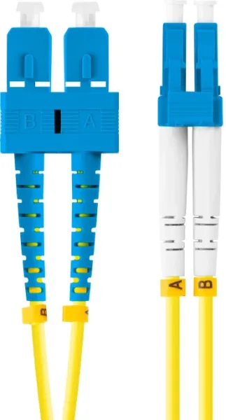 Latiguillo fibra optica sc - upc a lc - upc lanberg 2m mono duplex g657a1 lszh amarillo
