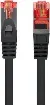 Cable Red Lanberg Latiguillo Cat.6 S/Ftp Lszh Cu 1M Negro Fluke  Passed