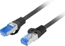 Cable Red Lanberg Latiguillo Cat.6A S/Ftp Lszh Cca 0.25M Negro Fluke  Passed