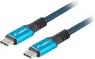Cable USB-C 4.0 Lanberg Macho/Macho 0.5M 100W 8K 30Hz Negro/Azul