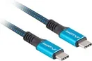 Cable USB-C 4.0 Lanberg Macho/Macho 1.2M 100W 8K 30Hz Negro/Azul
