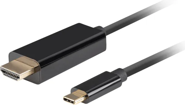 Cable USB-C a HDMI Lanberg Macho/Macho 4K 60Hz 1M Negro