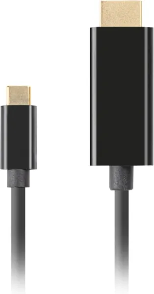Cable USB tipo c a HDMI 4K lanberg 1.8m - macho - macho - negro