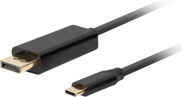 Cable USB-C a DisplayPort Lanberg Macho/Macho 0.5M 4K 60Hz Negro