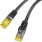 Cable Red Lanberg Latiguillo Cat.6A S/Ftp Lszh Cu 0.5M Negro Fluke Passed