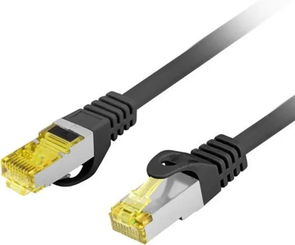 Cable red lanberg latiguillo cat.6a s - ftp lszh cu 2m negro fluke passed