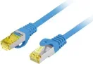 Cable Red Lanberg Latiguillo Cat.6A S/Ftp Lszh Cu 0.5M Azul Fluke Passed