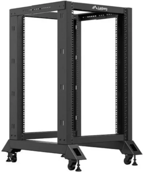 Armario lanberg abierto rack 19 pulgadas 18u -  600x800 negro