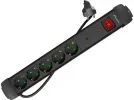 Regleta Lanberg Sp1 5 Tomas Schuko Proteccion Hasta 2500W Negra 3M