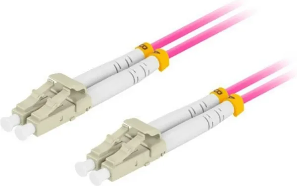 Cable fibra optica lanberg multi lc -  upc -  lc -  upc duplex om4 50 - 125 lszh vi - 0.5m