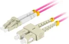Cable de Fibraoptica Lanberg 2M Multi Lc/Upc-Sc/Upc Duplex Om4 Lszh 3.0Mm Vl