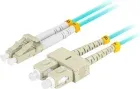 Cable de Fibraoptica Lanberg 2M Multi Lc/Upc-Sc/Upc Duplex Om3 Lszh 3.0Mm Bl