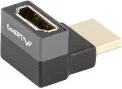 ADAPTADOR 8K LANBERG HDMI(M) A HDMI(H) ANGULO ARRIBA ALUMINIO PLATA