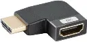 ADAPTADOR 8K LANBERG HDMI(M) A HDMI(H) ANGULO IZQUIERDA ALUMINIO PLATA