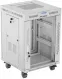 ARMARIO LANBERG RACK 19" 15U 600X600 FLAT PACK GRIS PUERTA DE CRISTAL CON LCD
