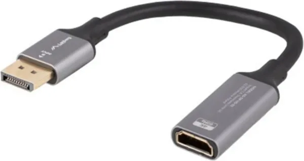 ADAPTADOR LANBERG 4K DISPLAYPORT MACHO/HDMI HEMBRA 20CM