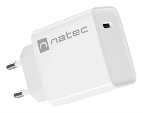 Cargador Natec Ribera 20W 1Xusb-C Pd3.0 Qc3.0 Blanco