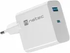 CARGADOR NATEC RIBERA GAN 45W PD3.0 QC3.0 1XUSB-A + 1XUSB-C BLANCO
