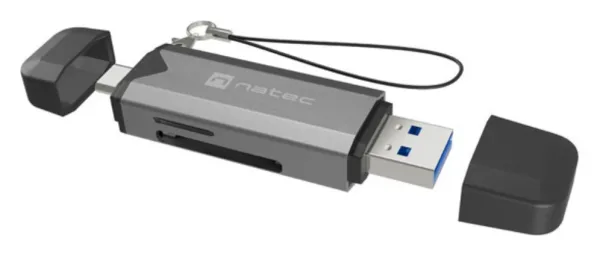 Lector de Tarjetas Natec Scarab 3 USB 3.1 Gen 1 USB-A + USB-C SD/Micro SD