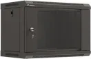 ARMARIO LANBERG MURAL RACK 19" 6U 540X350 FLAT PACK NEGRO PUERTA CRISTAL