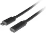 Cable Lanberg USB-C 3.1 Macho/Hembra 0.5M Negro
