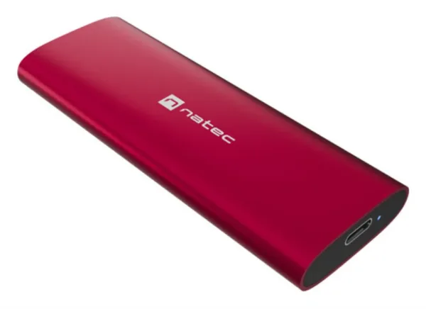 Carcasa SSD Natec Rhino M.2 NVMe Lite USB-C 3.2 Gen 2 Rojo Rubi