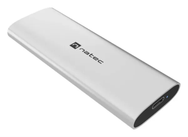 Carcasa SSD Natec Rhino M.2 NVMe Lite USB-C 3.2 Gen 2 Plata Artico