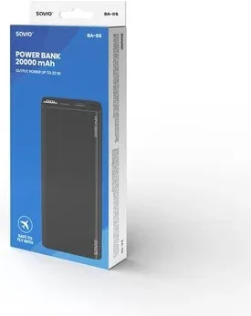 Powerbank 20000 Mah Savio Ba-05 Negro