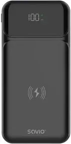 Powerbank Savio Ba-09 10000Mah Qi Charging Black
