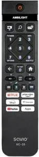 MANDO TV SAVIO RC-26 COMPATIBLE PHILIPS
