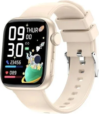 Smartwatch Forever IGo Watch 3 JW-500/ Notificaciones/ Frecuencia Cardíaca/ Marfil