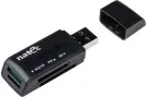 Lector de Tarjetas Natec Mini Ant 3 Sdhc Mmc M2 microSD USB 2.0 Negro