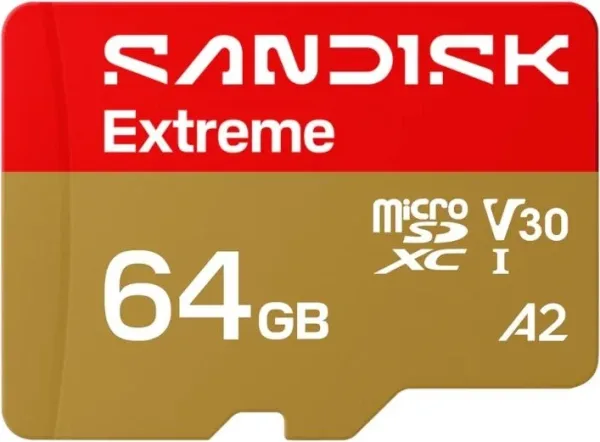 Tarjeta de Memoria SanDisk Extreme 64GB microSD XC UHS-I con Adaptador/ Clase 10/ 170MBs