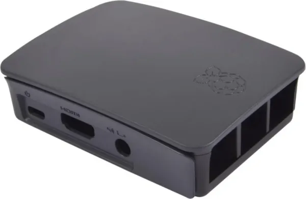 Carcasa raspberry pi 3 negra y gris