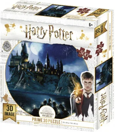 Puzzle 3d lenticular harry potter hogwarts 500 piezas