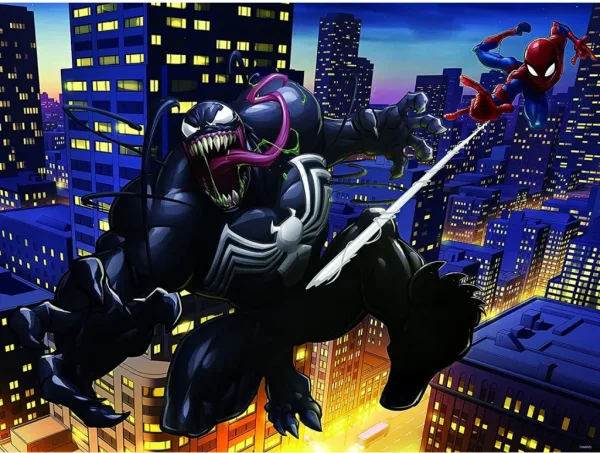 Puzle lenticular prime 3d 500 piezas marvel spiderman & venom