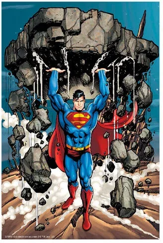 Puzzle 3d lenticular DC comics superman levantando escombros 300 piezas
