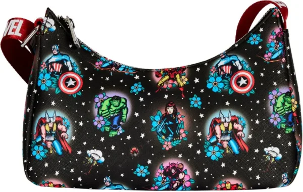 Bolso loungefly funko marvel avengers tattoo shoulder bag