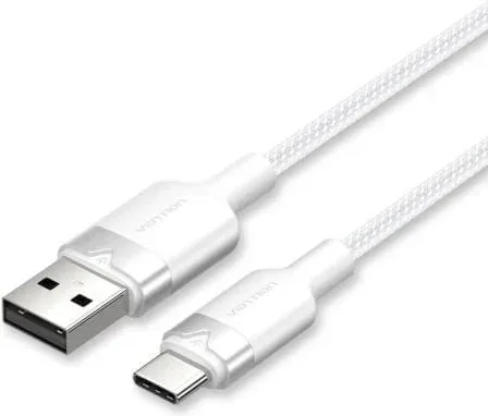 Cable USB 2.0 Tipo-C Vention CTNWF/ USB Tipo-C Macho - USB Macho/ Hasta 60W/ 480Mbps/ 1m/ Blanco