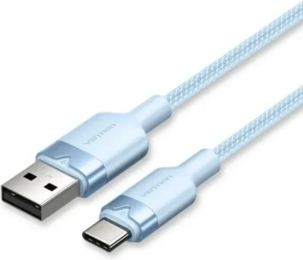 Cable USB 2.0 Tipo-C Vention CTNLF/ USB Tipo-C Macho - USB Macho/ Hasta 60W/ 480Mbps/ 1m/ Azul
