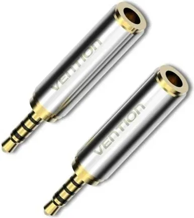 Adaptador Audio Jack 2.5/M Jack 3.5/H Plata Vention