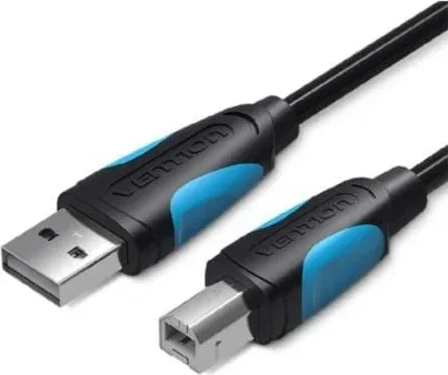 Cable USB 2.0 Impresora Vention VAS-A16-B150/ USB Tipo-B Macho - USB Macho/ 480Mbps/ 1.5m/ Negro