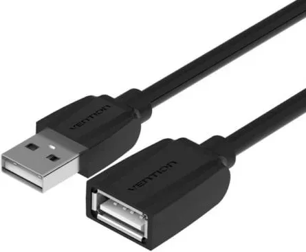 Cable Alargador USB 2.0 Vention VAS-A44-B050/ USB Macho - USB Hembra/ 50cm/ Negro