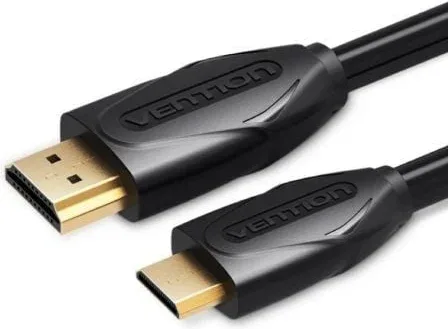 Cable HDMI Vention VAA-D02-B200/ HDMI Macho - Mini HDMI Macho/ 2m/ Negro